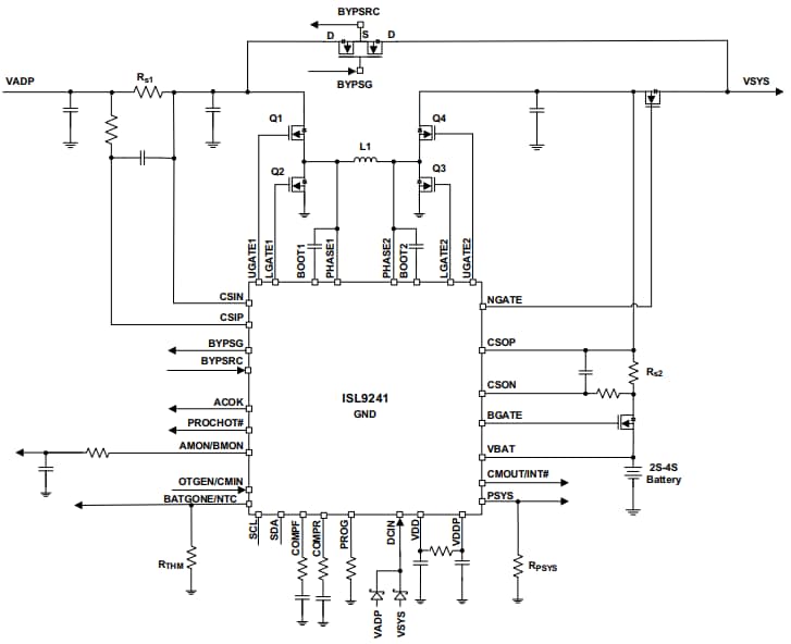 框图 - Renesas Electronics ISL9241EVAL1Z评估板